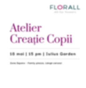 Atelier De Creație Copii - Sâmbătă 18 mai  ora 15.00